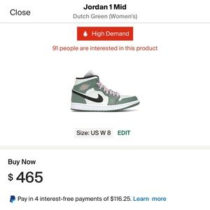 Jordan 1 Mids Dutch Greens